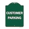 Signmission Designer Series Customer Parking, Green & White Heavy-Gauge Aluminum Sign, 24" x 18", GW-1824-9986 A-DES-GW-1824-9986 - alternate 1